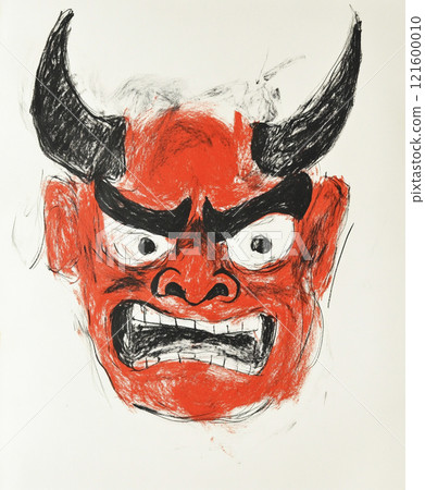 Japanese demon illustration AI image 121600010