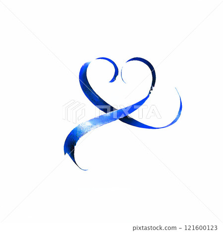 Beautiful and stylish heart-shaped blue ribbon 121600123