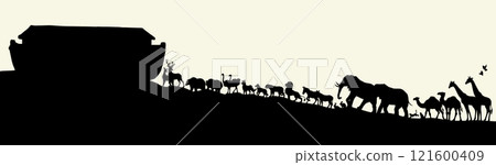 Biblical Noah's Ark. Vector drawing Biblical Noah's Ark. Vector drawing 121600409