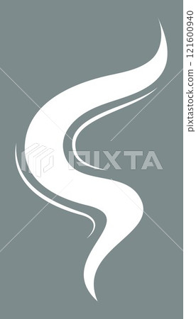 Upward rising vapour. Steam from a tea cup. Steam from chimney. Silhouette of smoke, perfume aroma, cigarette smoke. Upward rising vapour. Steam from a tea cup. Steam from chimney. Silhouette of smoke, perfume aroma, cigarette smoke. 121600940