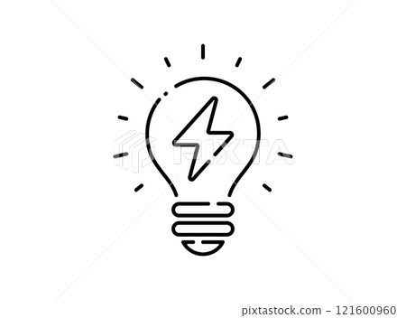Electricity, power generation icon light bulb vector illustration 121600960