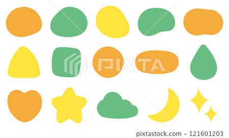 Shape frame vitamin color illustration 121601203