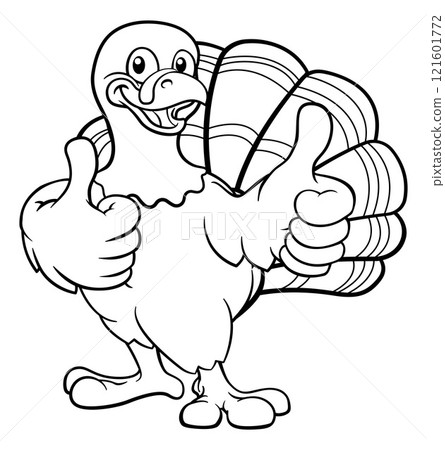 Turkey Thanksgiving Cartoon Bird Christmas Mascot 121601772
