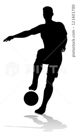Soccer Football Player Male Silhouette Man 121601780