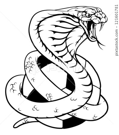 Cobra Snake Soccer Football Animal Team Mascot 121601781