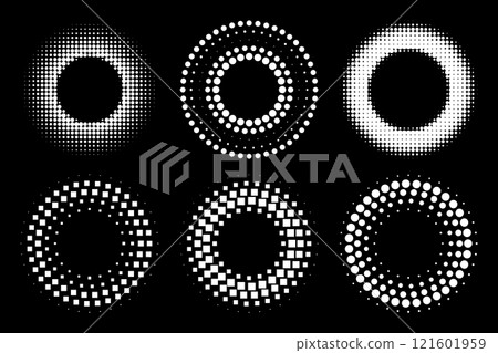 halftone black and white dots. Vector illustration halftone black and white dots. Vector illustration 121601959