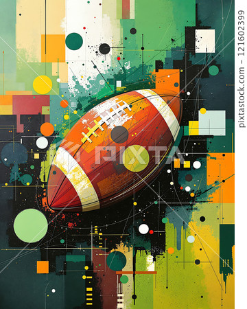 Abstract Pattern American Football American football abstract representation in... - Stock Illustration ...