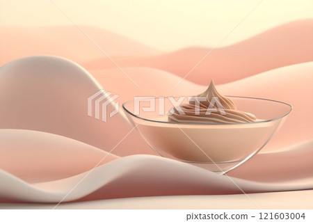 Chocolate frosting in rich, creamy texture showcasing color of the year 121603004