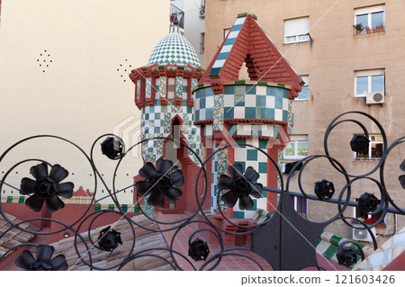 Casa Vicens in Barcelona, Spain captured in daytime Casa Vicens in Barcelona, Spain captured in daytime 121603426