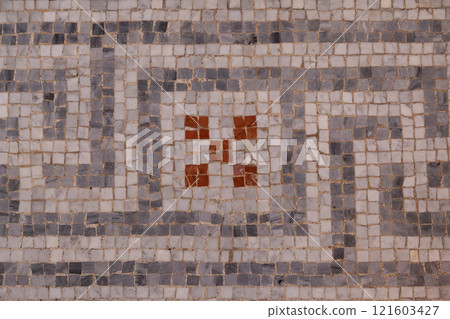 Intricate mosaic design at Casa Vicens in Spain Intricate mosaic design at Casa Vicens in Spain 121603427