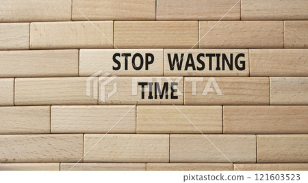 Stop Wasting Time symbol. Wooden blocks with words Stop Wasting Time. Beautiful wooden background. Business and Stop Wasting Time concept. Copy space. Stop Wasting Time symbol. Wooden blocks with words Stop Wasting Time. Beautiful wooden background. Business and Stop Wasting Time concept. Copy space. 121603523