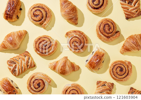 various freshly baked pastries various freshly baked pastries 121603904