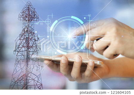 Concept of high-speed communication, 5G and 6G technology Concept of high-speed communication, 5G and 6G technology 121604105