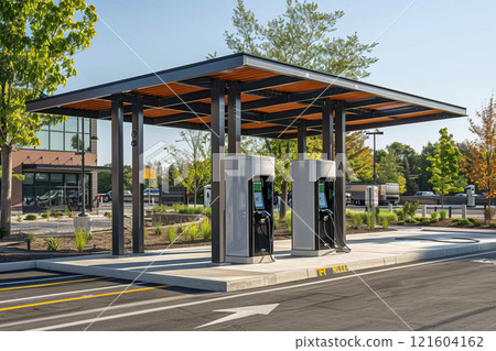 Eco technologies, public charging of electric vehicles, street charging stations 121604162