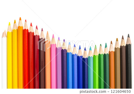 Closeup of coloured pencils 121604650