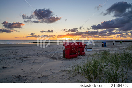 Borkum, East Frisia, North Sea in Lower Saxony, Germany 121604702
