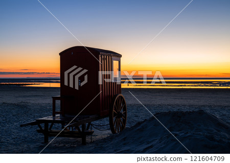 Borkum, East Frisia, North Sea in Lower Saxony, Germany 121604709