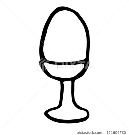 Boiled Egg In Egg Stand doodle Boiled Egg In Egg Stand doodle 121604780