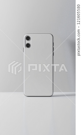 Mockup of a clean, empty phone case showcasing minimalistic design and versatile color 121605580