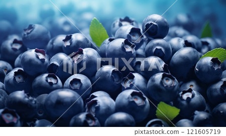 Lots of fresh huckleberries. ai generated image 121605719