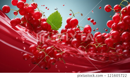 Lots of fresh redcurrants. ai generated image Lots of fresh redcurrants. ai generated image 121605722