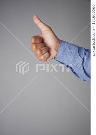 man hand showing a thumb-up man hand showing a thumb-up 121606566