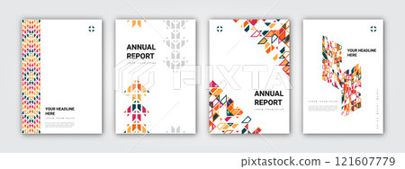 Annual report, geometric cover desigAn, A4 size, can be used according to your needs 121607779