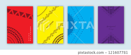 Modern abstract cover set, minimal and simple cover design. mexico style background 121607781