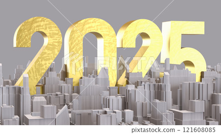 The 2025 number and city for Business concept 3d rendering. The 2025 number and city for Business concept 3d rendering. 121608085