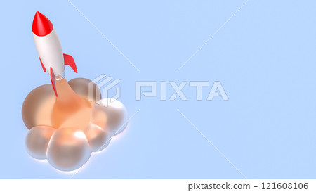 The Rocket  for Business or start up concept 3d rendering. 121608106