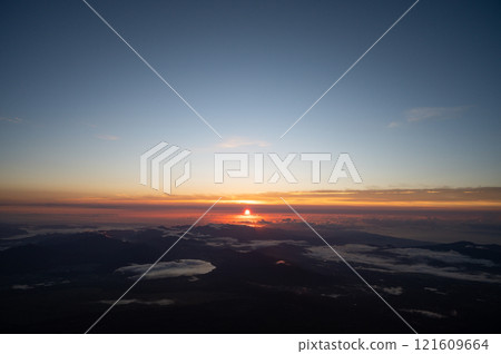 Fuji light from the summit of Mt. Fuji 121609664