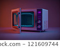 Microwave oven on black background 121609744