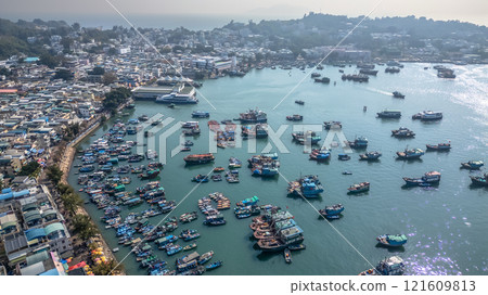 Dec 28 2024 Coastal Scenic Town With Harbor and Hillside Buildings 121609813