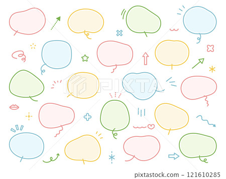 A set of simple speech bubbles, frames, stylish, doodle, speech bubble, decoration, vector, frame, decoration, ornament A set of simple speech bubbles, frames, stylish, doodle, speech bubble, decoration, vector, frame, decoration, ornament 121610285
