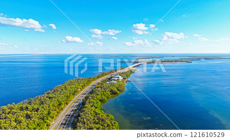 Fort De Soto Park in St Petersburg Clearwater Florida - aerial view Fort De Soto Park in St Petersburg Clearwater Florida - aerial view 121610529
