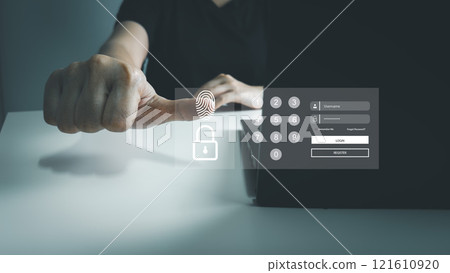 Password and username for access data of laptop, security to login with otp and digit code, send from system service to mobile phone 121610920