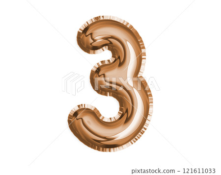 Bronze number three air balloon for baby shower celebrate decoration party Bronze number three air balloon for baby shower celebrate decoration party 121611033