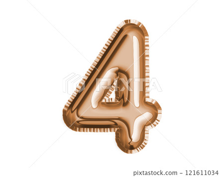 Bronze number four air balloon for baby shower celebrate decoration party Bronze number four air balloon for baby shower celebrate decoration party 121611034
