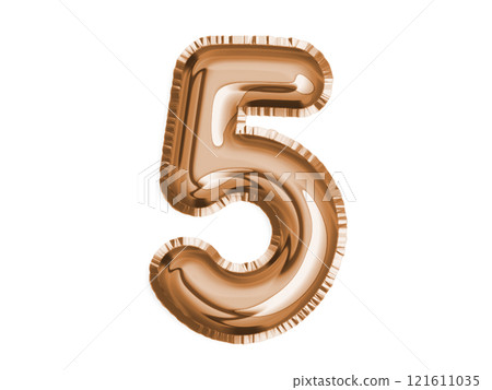 Bronze number five air balloon for baby shower celebrate decoration party Bronze number five air balloon for baby shower celebrate decoration party 121611035