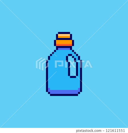 Pixel art Laundry Detergent Bottle game asset design 121611551