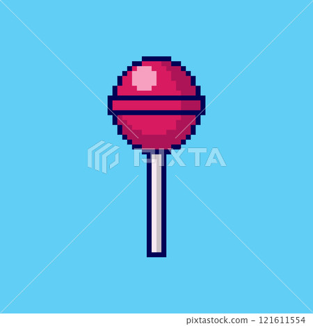 Pixel art lollipop game asset design 121611554