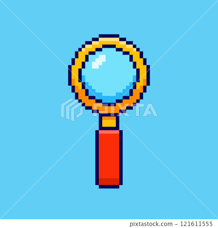 Pixel art magnifier game asset design 121611555