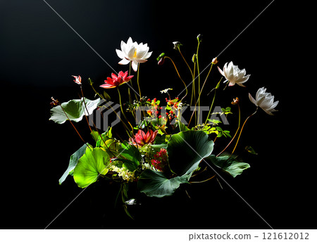 插花寫實插畫-1 121612012