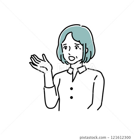 Senior woman with troubled face worries 121612300