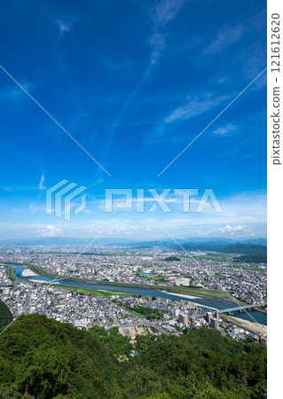 Gifu Prefecture / Summer city view from the observation deck next to Gifu Castle 121612620