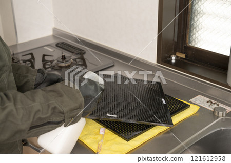 Professional range hood filter cleaning 121612958