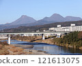 Mount Yufu and Mount Tsurumi photographed from Myogasaki Bridge in Oita City on New Year's Day 2025 121613075