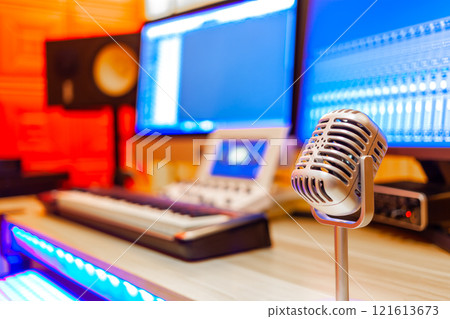 condenser microphone in home studio condenser microphone in home studio 121613673