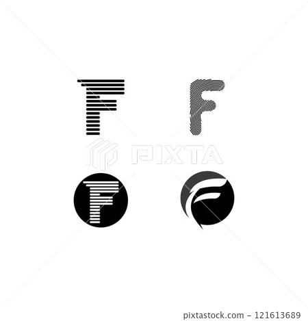 Letter F logo icon vector Letter F logo icon vector 121613689
