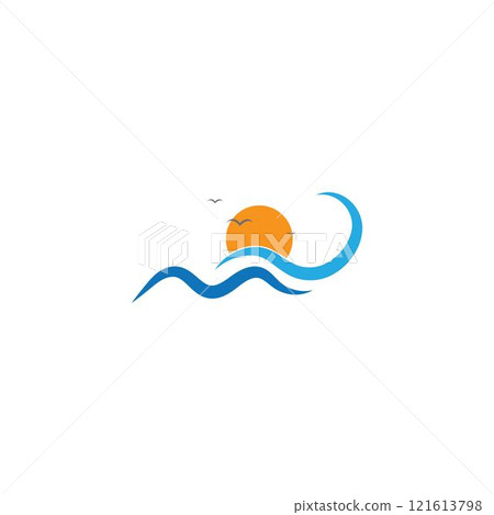 Water Wave Icon Logo Water Wave Icon Logo 121613798